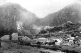 Confluence of the Ohinemuri and Waitawheta Rivers at Karangahake about 1900